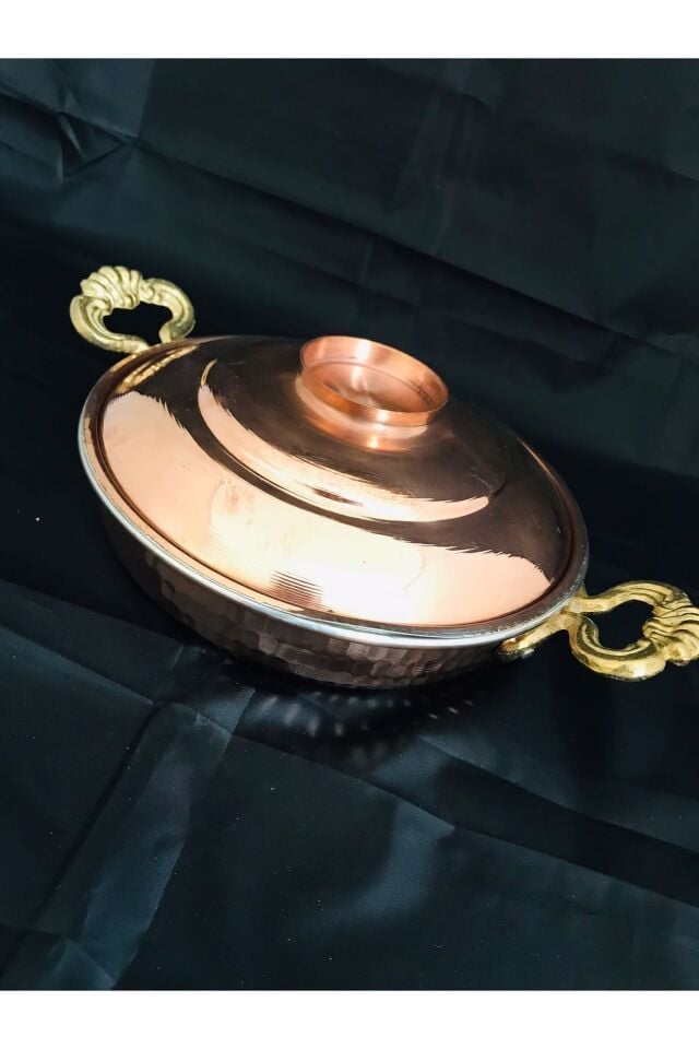 Kapaklı Bakır Tava 20 Cm