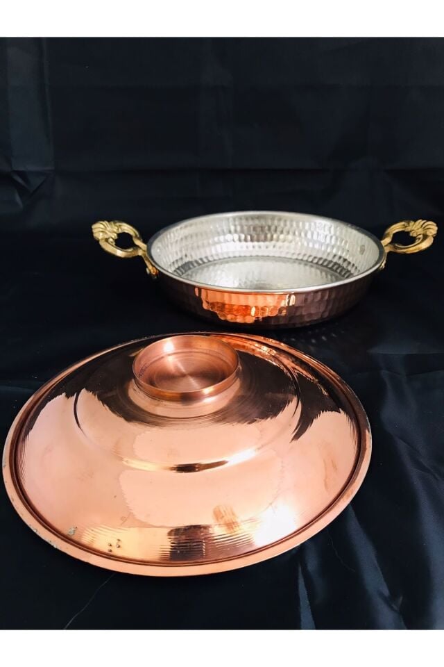 Kapaklı Bakır Tava 20 Cm