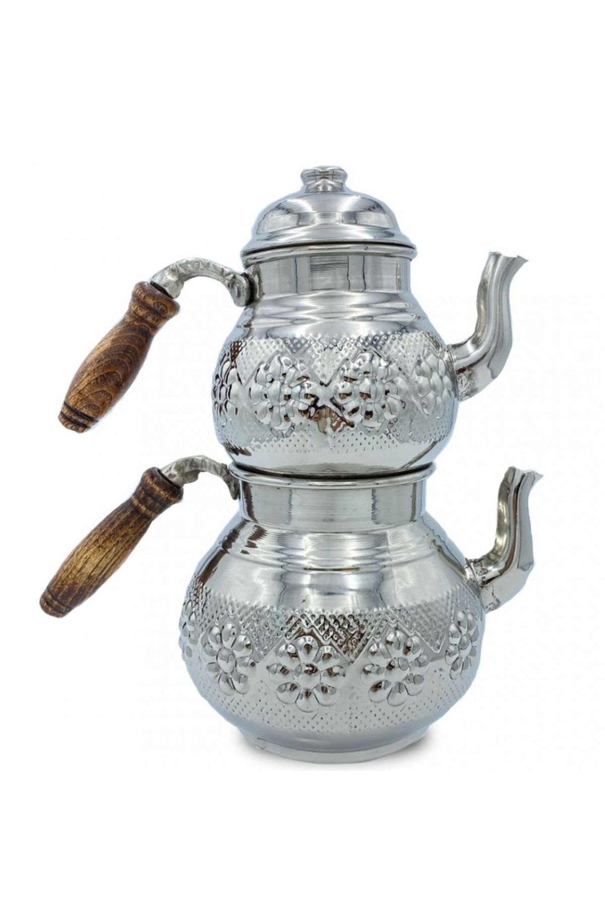 Bakır Büyük Çaydanlık Nikelli