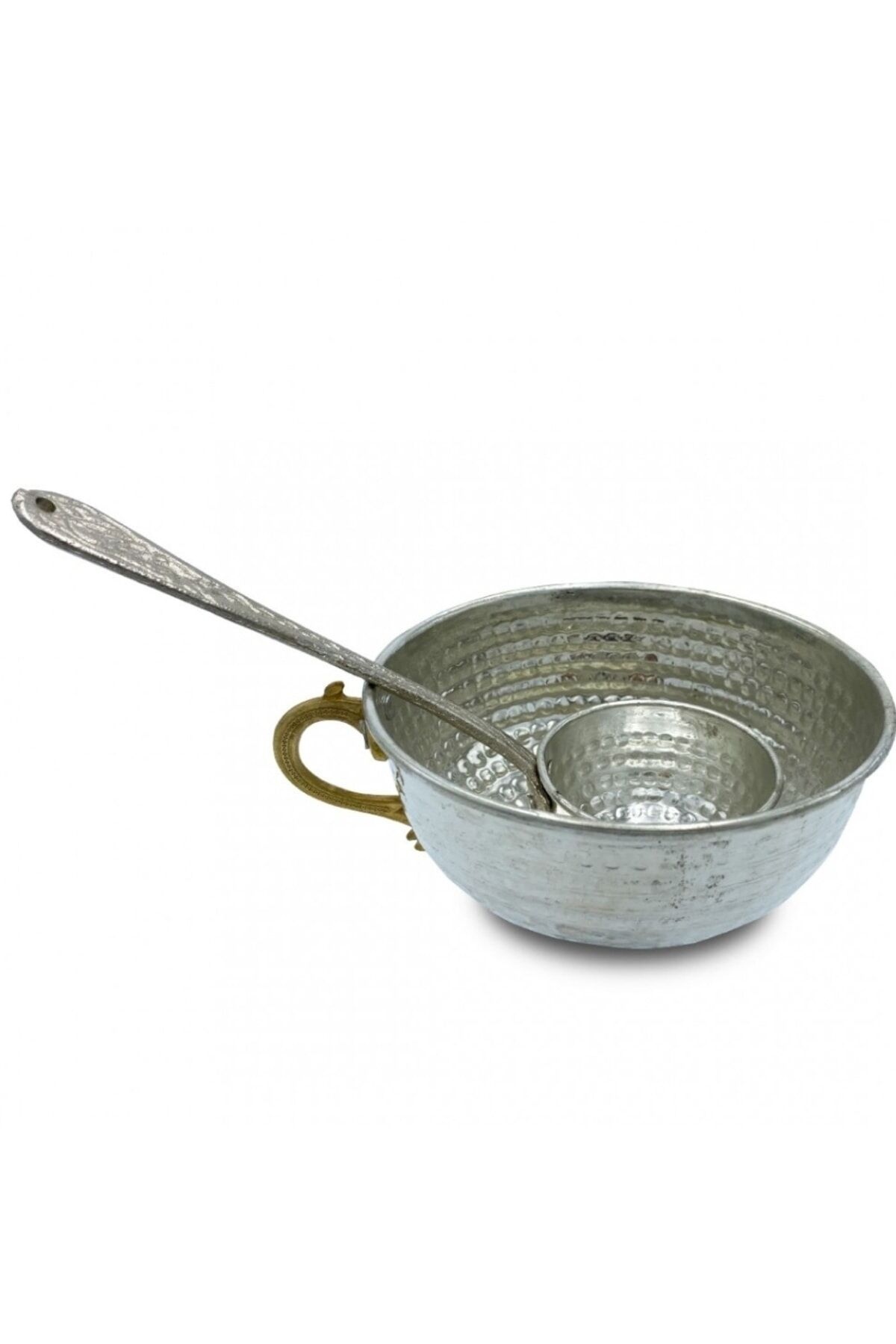 Bakır Ayran Tası Ve Küçük Çomça