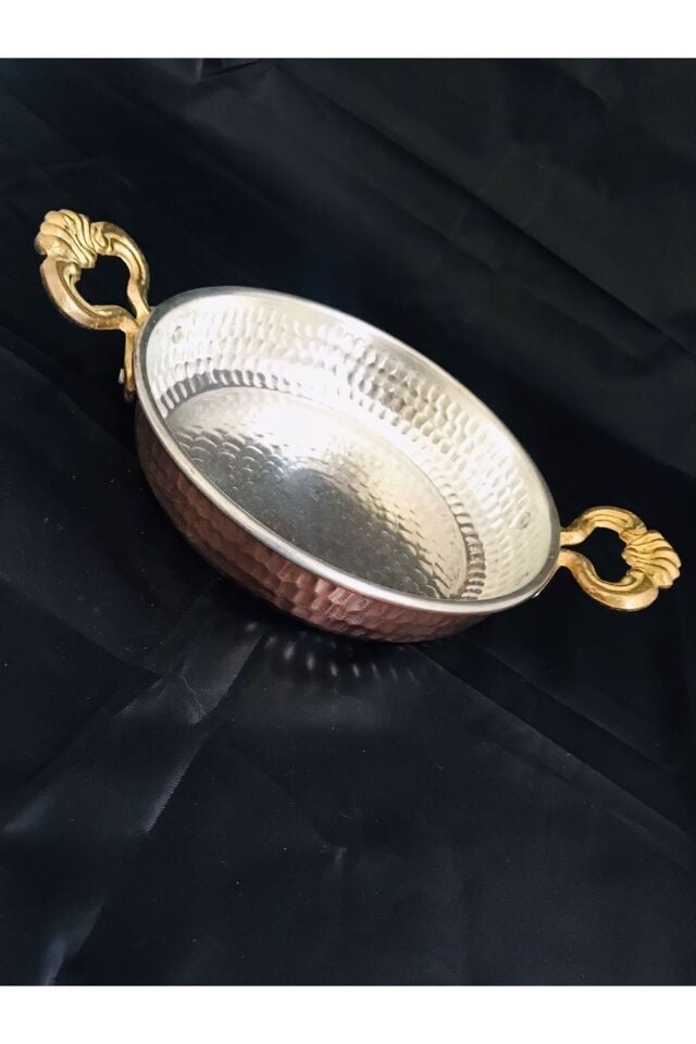 Bakır Tava/sahan/kuymak Seti 3'lü Kalın Ağır